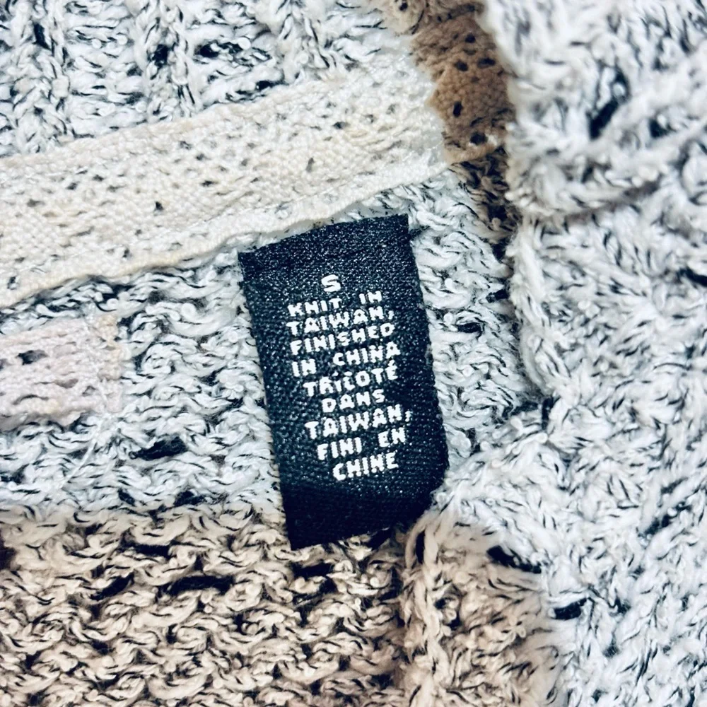 Anthropologie Knitted & Knotted Moto Zip Ribbon Cardigan Sweater Small - Picture 7 of 9